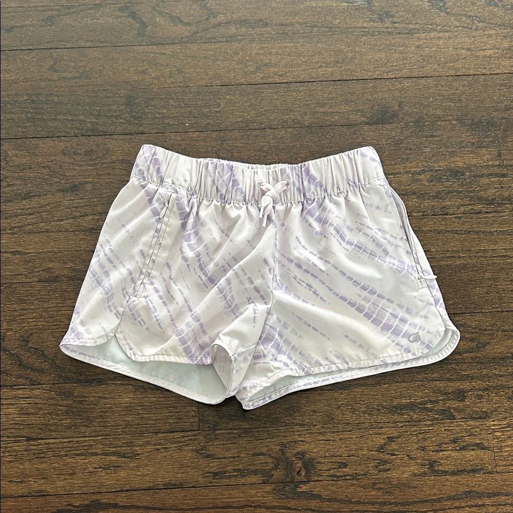 Gap Fit Girls Purple and White Active Shorts Size Medium